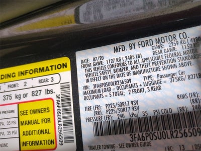 2020 Ford Fusion Energi Titanium