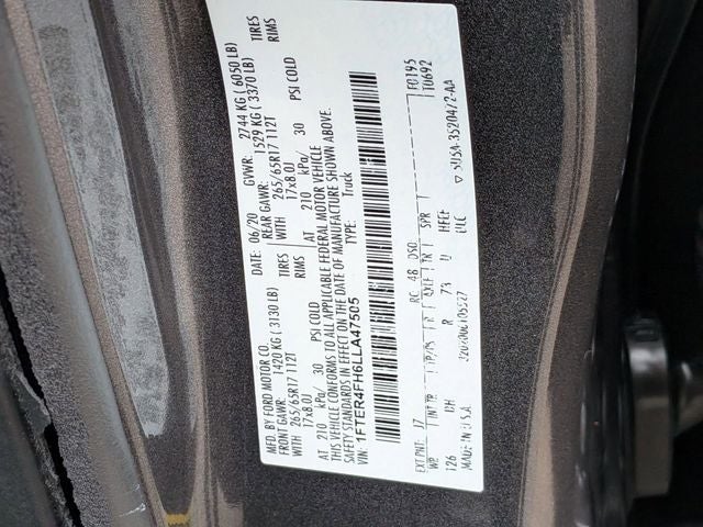 2020 Ford Ranger Lariat