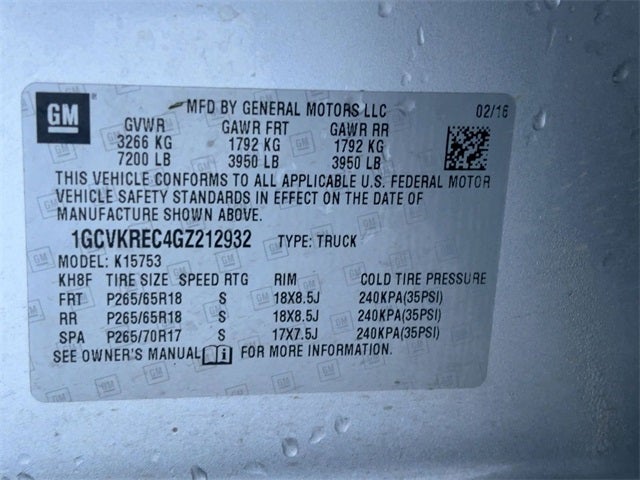 2016 Chevrolet Silverado 1500 LT LT2