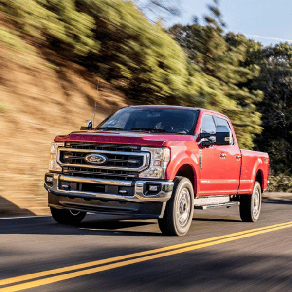 Ford truck on the road